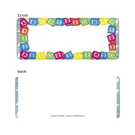 Baby Blocks Personalized Candy Bar Wrapper BA018-C