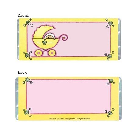 Girl Stroller Personalized Candy Bar Wrapper Only BA020