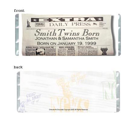 Read All About It Personalized Candy Bar Wrapper AP039-C