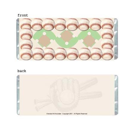 Baseball Personalized Candy Bar Wrapper Only AP042