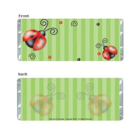 Ladybugs Personalized Candy Bar Wrapper Only AP071