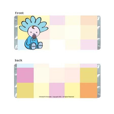 Baby Squares Personalized Candy Bar Wrapper Only BA033