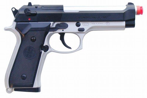 Uhc M9 Airsoft Heavy Weight Spring Pistol (2-tone)