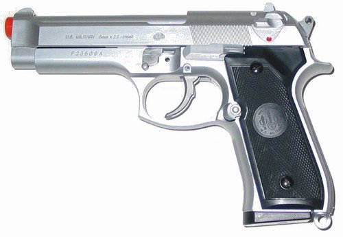 Uhc M9 Airsoft Heavy Weight Spring Pistol (silver)