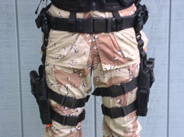 Pistol belt and Left and Right Tactical Holsters