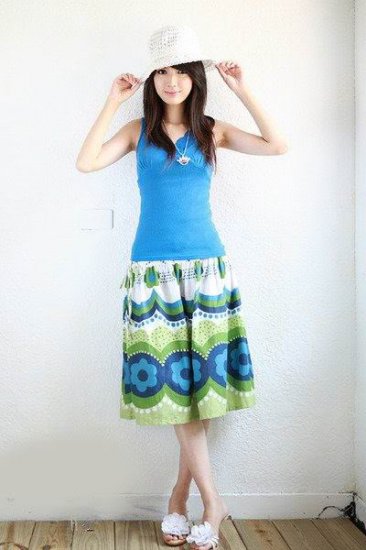 Korea Girl Lovely Floral Skirt/Dress #0403