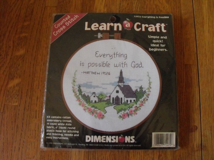 Everything Is Possible Cross Stitch Kit New