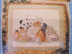 Endangered Species Collage Cross Stitch Kit New
