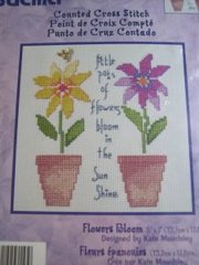 Flowers Bloom cross stitch kit new