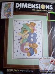 Sweet ABC'S No Count Cross Stitch Kit New