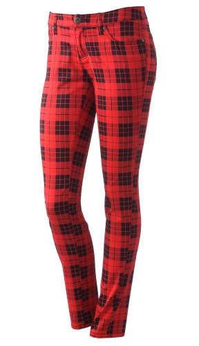 red and yellow plaid pants