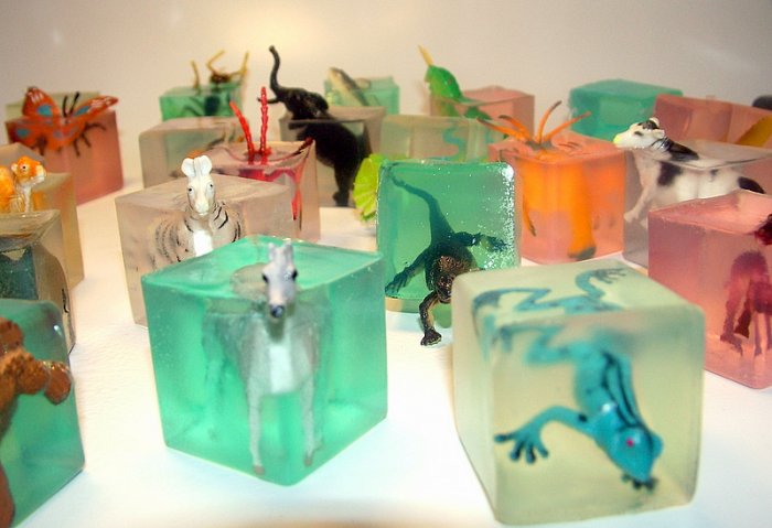 Embedded Critters Glycerin Soap