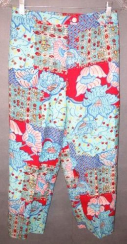KOOS OF COURSE patchwork capri PANTS size 6
