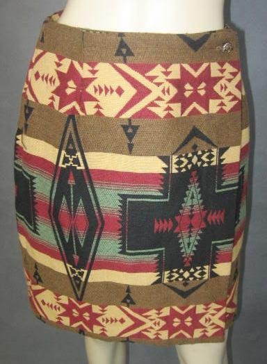 WESTBOUND southwestern tapestry WRAP SKIRT size 6
