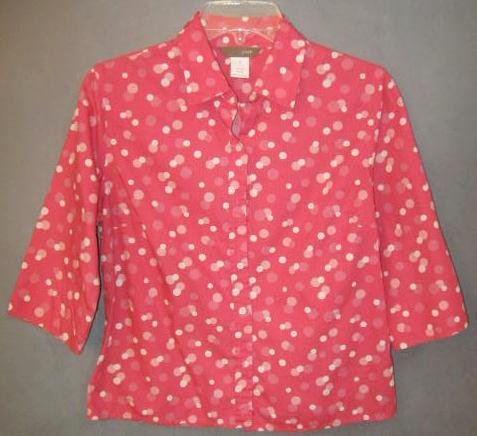 J CREW swiss dots TOP size MEDIUM