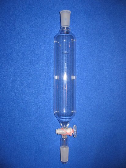 Cylindrical addition funnel: 500ml, 24/40