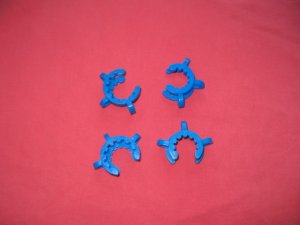 10 x Keck clamps: 19/22, 19/38, Polyacetal