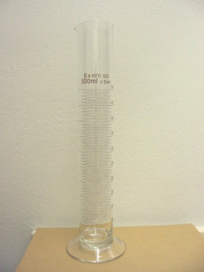 Glass Cylinder: graduate, 500ml 500 ml, NEW