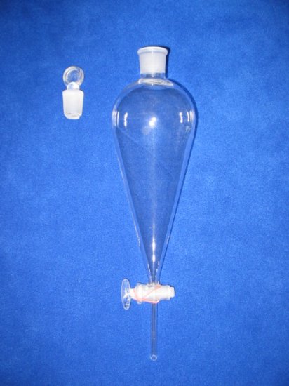 500mL Pear Shaped Separatory Funnel