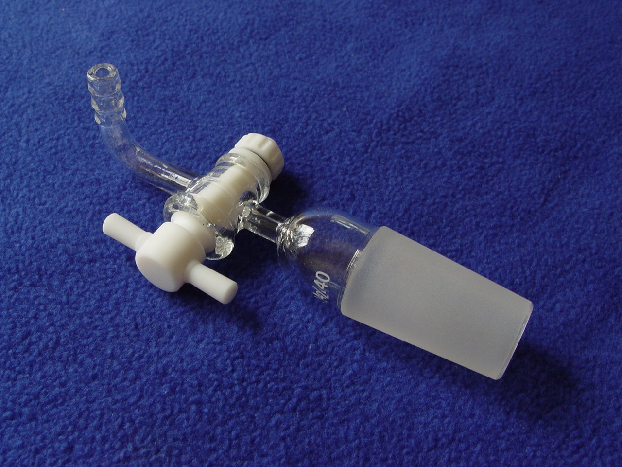 24/40 Flow Control Inlet Adapter with PTFE Teflon plug