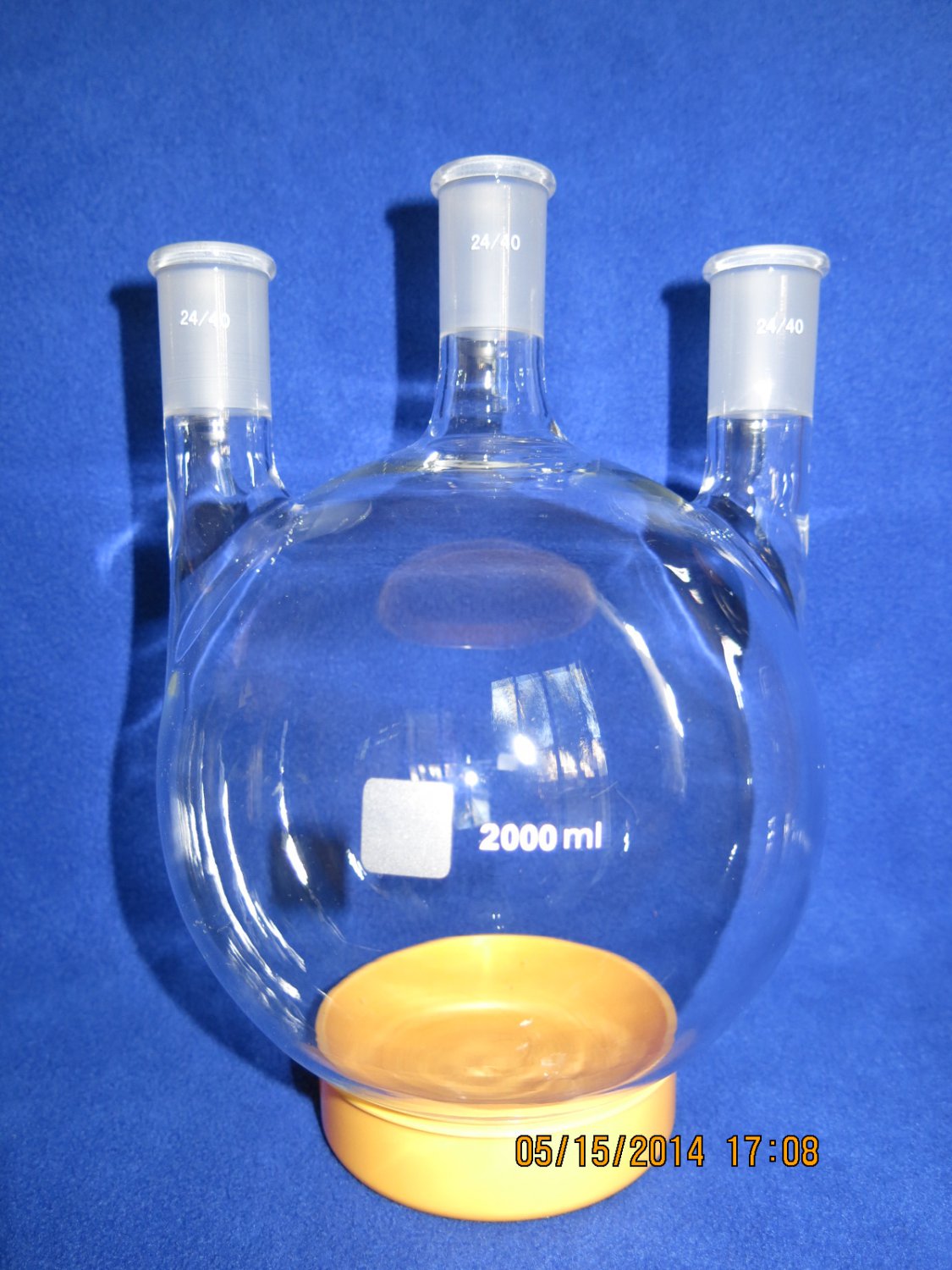 3-neck Round bottom flask 24/40 2000ml straight