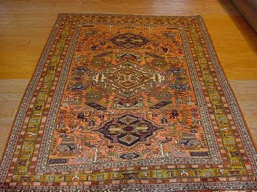 SUPER SILK&WOOL(KAZAK)PERSIAN QOM GHOM(QUM)5x7 EP9