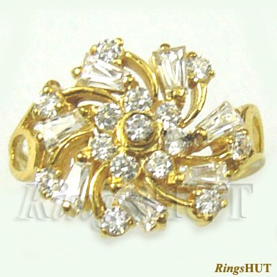0.87 Crt. Diamond Studded Gold Ring, Diamond Ring, Ladies Ring, Wedding Ring