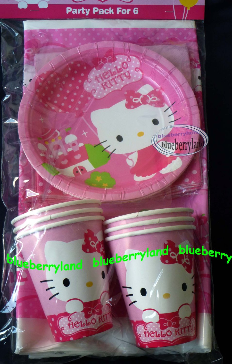 Sanrio Hello Kitty Party Supplies Plate Cup Napkin Tablecover set
