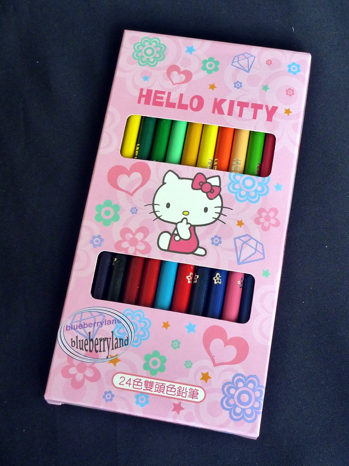 Sanrio HELLO KITTY Coloring pencils School Stationery set 12 Pcs
