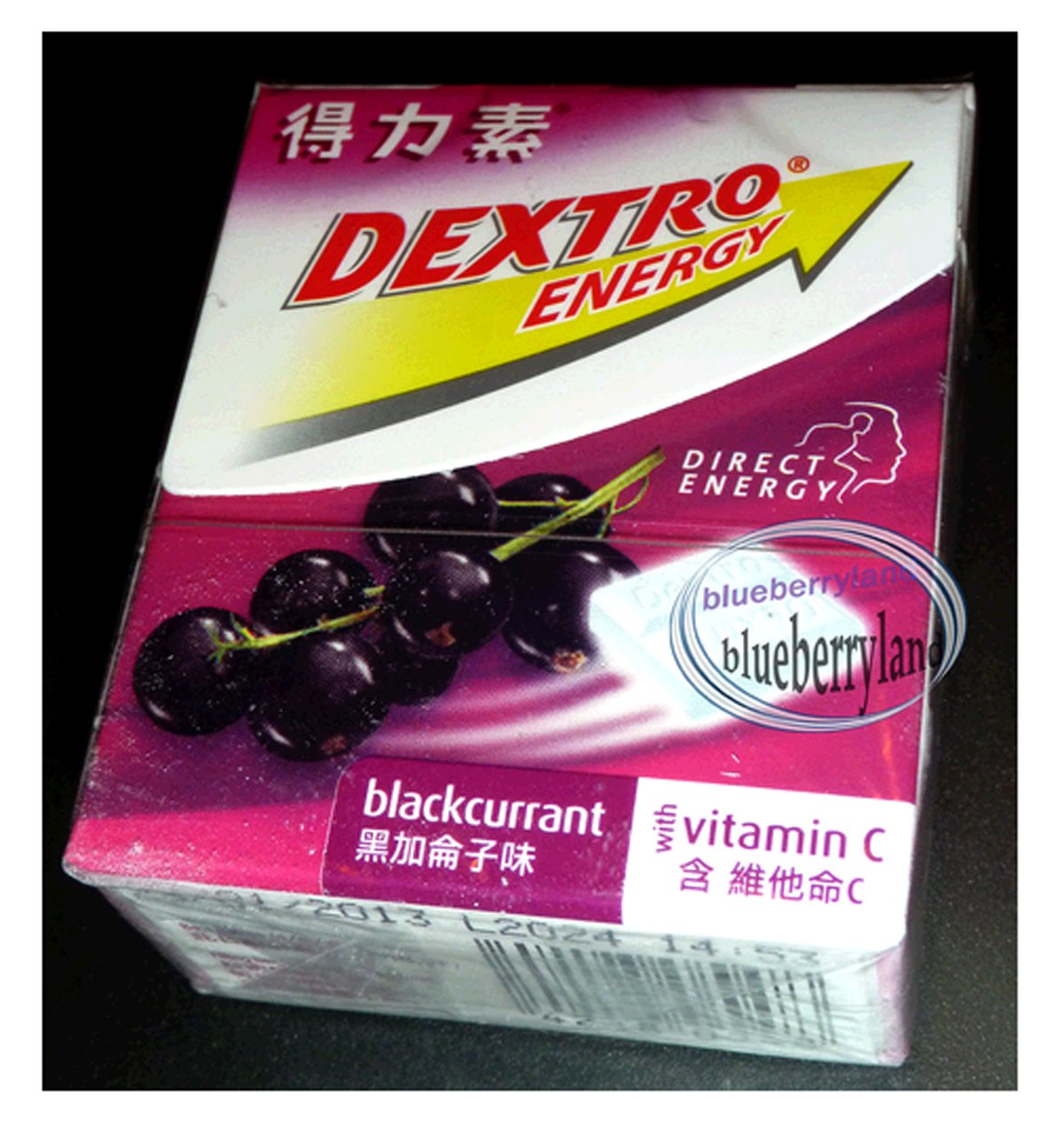Dextro Energy Blackcurrant flavor Dextrose Candy with Vitamin C sweet