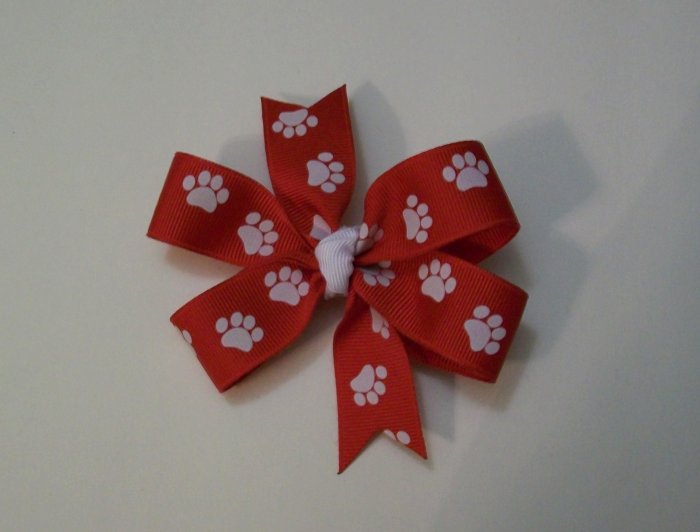 Cranberry w/White Paws Medium Boutique
