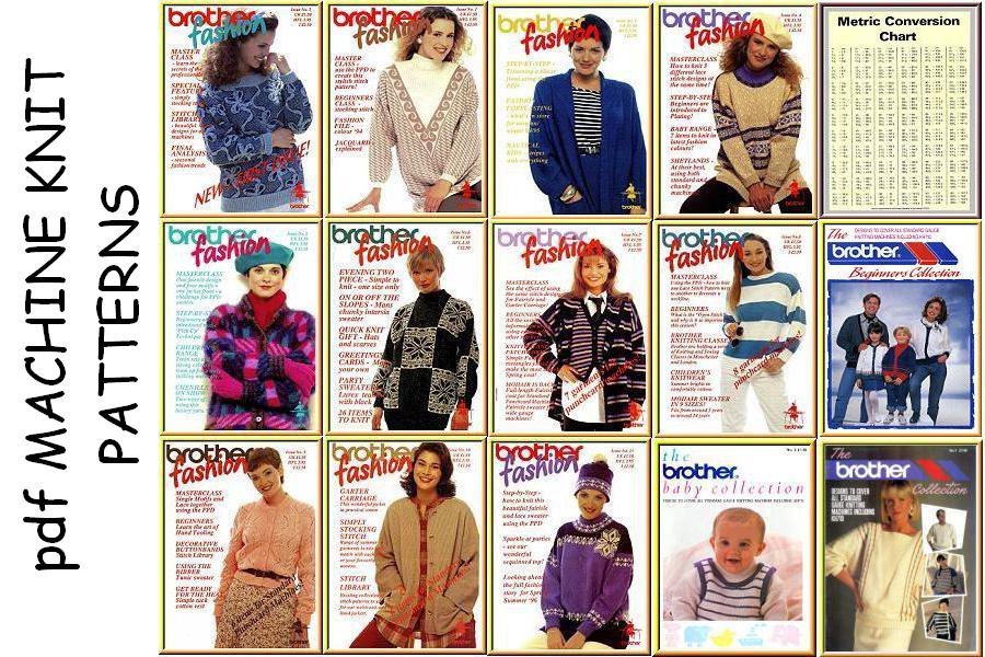 14 Brother Machine Knitting Fashion Pattern Books