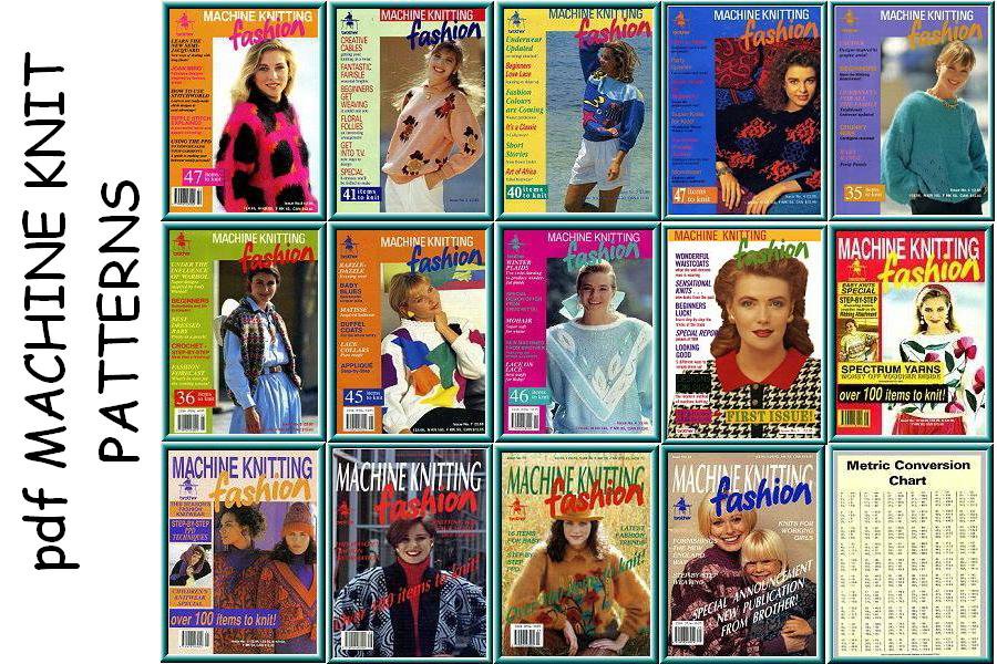 Brother Fashion Machine Knitting Pattern Books issues 1-14