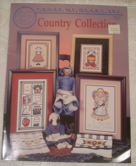 CROSS MY HEART COUNTRY CROSS STITCH BOOK *SHIPS FREE*