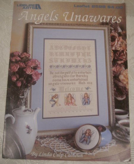 LEISURE ARTS ANGELS UNAWARES CROSS STITCH LEAFLET #2598 *SHIPS FREE*