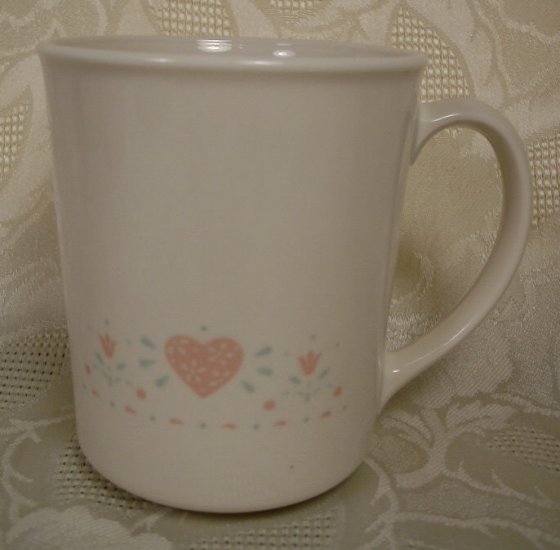 CORNING CORELLE FOREVER YOURS STRAIGHT SIDED MUGS
