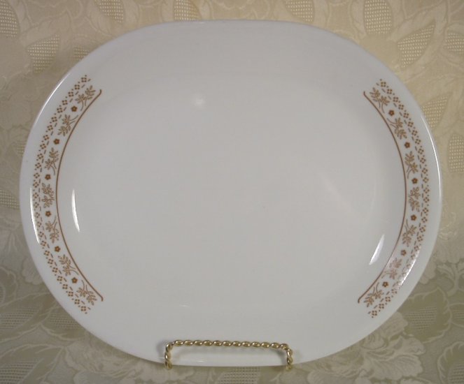 CORELLE GARDEN ROW GINGER OVAL SERVING PLATTER