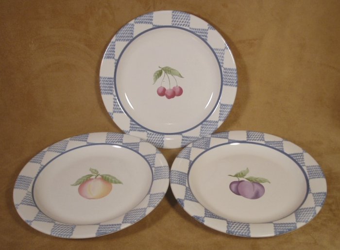 PFALTZGRAFF HOPSCOTCH SALAD PLATES SET OF 3
