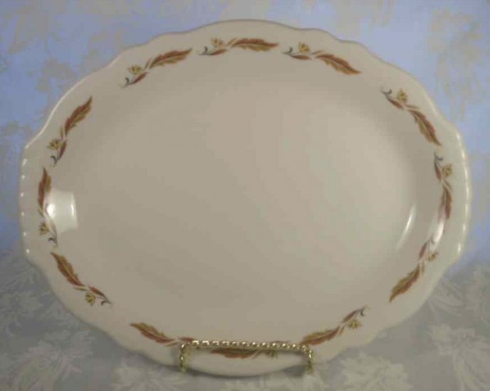 HOMER LAUGHLIN BEST CHINA AUTUMN LEAVES OVAL PLATTER