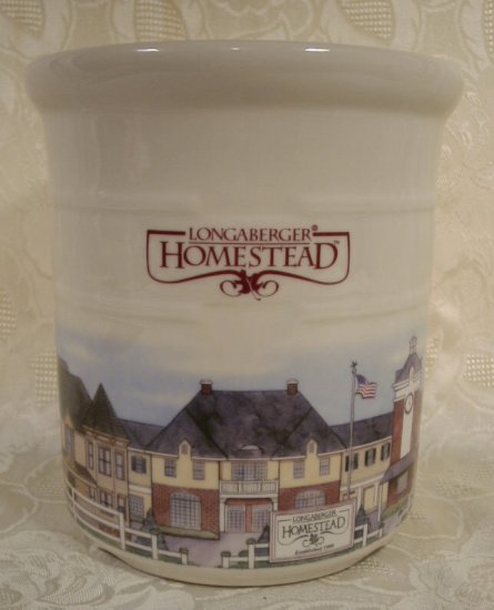 LONGABERGER POTTERY LIMITED EDITION LG. HOMESTEAD CROCK U.S.A. *SHIPS FREE*