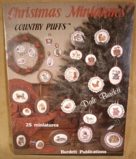CHRISTMAS MINIATURES COUNTRY PUFFS - DALE BURDETT 1983 *SHIPS FREE*