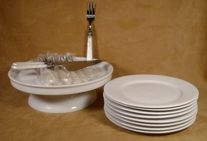 HAMPTON SILVERSMITHS 19 PC. DESSERT SET W/FLATWARE *SHIPS FREE*