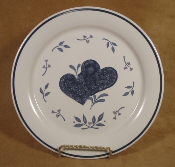 MARKET SQUARE BLUE HEARTS ROUND PLATTER CHOP PLATE