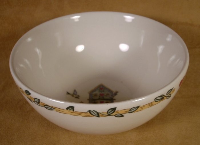 THOMSON POTTERY BIRDHOUSE SOUP CEREAL BOWLS SET OF 4