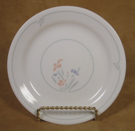 CORELLE STENCIL GARDEN DESSERT PLATES SET OF 4