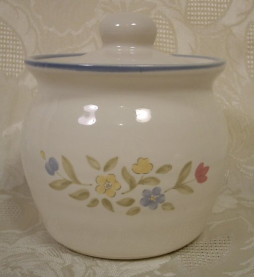 PFALTZGRAFF MEDLEY RED YELLOW BLUE FLORAL SUGAR BOWL W/LID