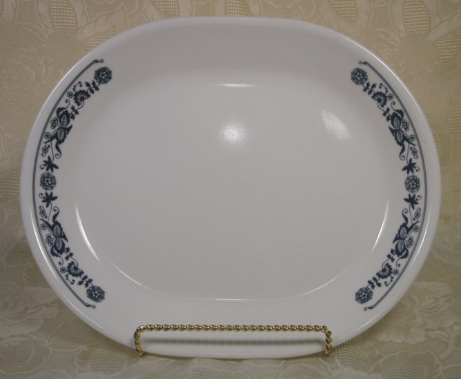 CORELLE OLD TOWN BLUE ONION OVAL SERVING PLATTER
