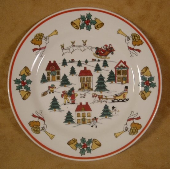 JAMESTOWN CHINA JOY OF CHRISTMAS DESSERT SALAD PLATES