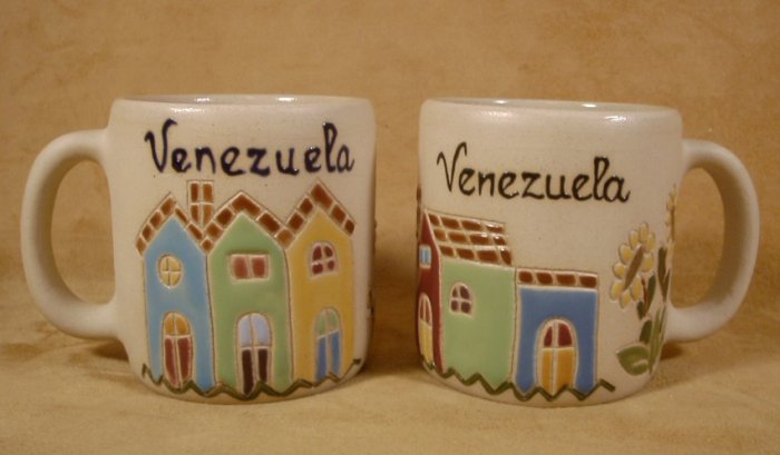 HANDCRAFTED EARTHENWARE VENEZUELA MUGS SIGNED
