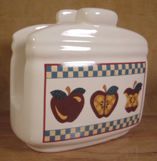 A IS FOR APPLE APPLEJACK NAPKIN HOLDER APPLES
